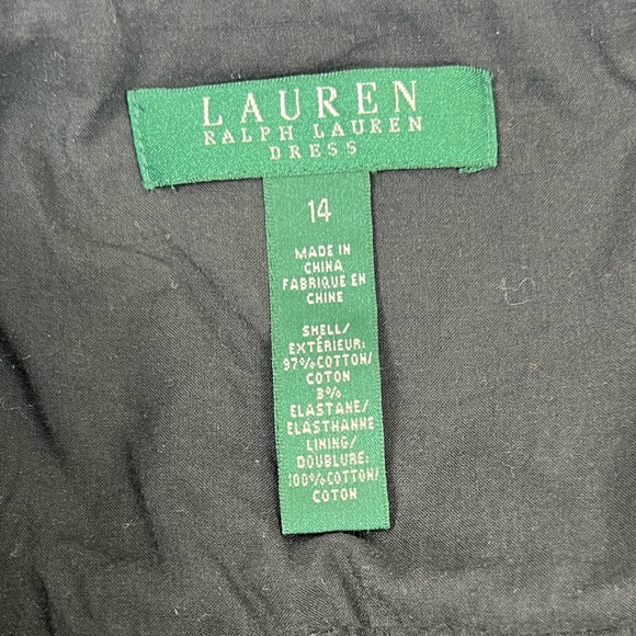 Lauren Ralph Lauren polka dot dress with pockets size 14 Navy and white - Picture 5 of 9